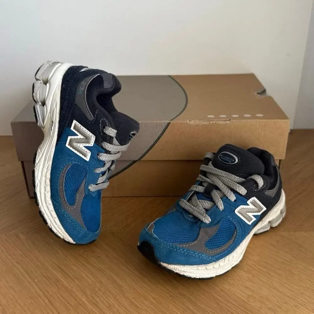 New Balance 2002 R Blue/White Kids Sneakers - SZ 12 C